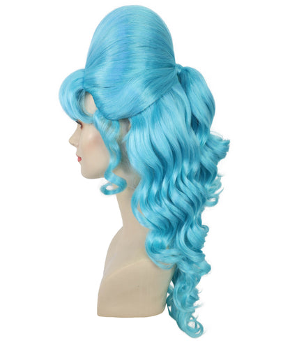 HPO Women's Class 60's Brown Half Updo Wig with Ponytail | Halloween  Wig | Flame-retardant Synthetic Fiber