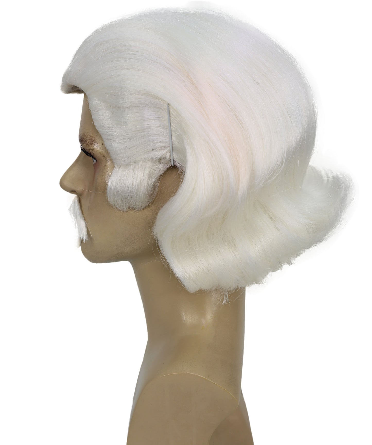 Men's Black Slick Back Dutch Van Der Linde Wig – Red Dead Redemption Inspired Costume Wig for Cosplay & Halloween – Realistic Long Curly Slick Back Hair Wig for Men