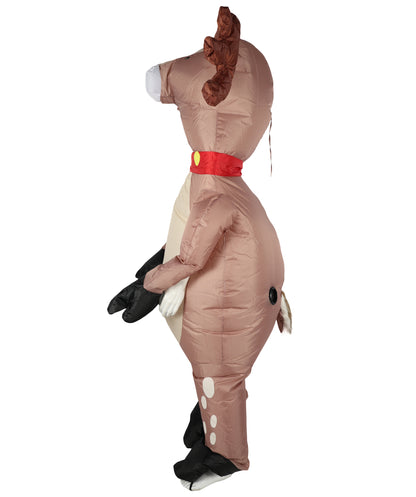HPO Adult Unisex Inflatable Reindeer Multiple Costume | Funny Holiday Outfit for Christmas Parties & Cosplay