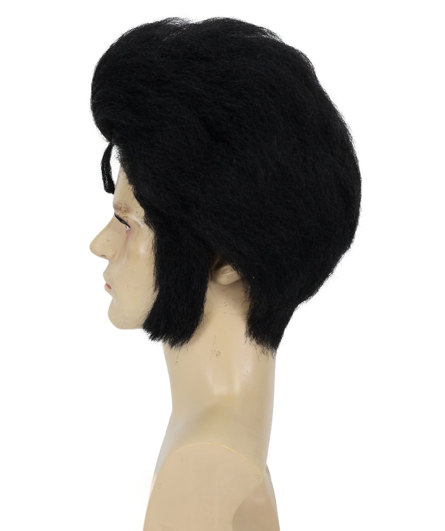 HPO Men’s Elvis Wig | Black Pompadour Hairpiece for Rock Star Look | Halloween Parties, Stage Acts & Themed Events