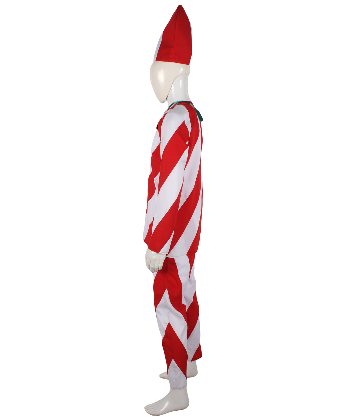 HPO Men's Celebration Red & White Candy Cane Costume Set | Suitable for Halloween | Flame-retardant Synthetic Fabric