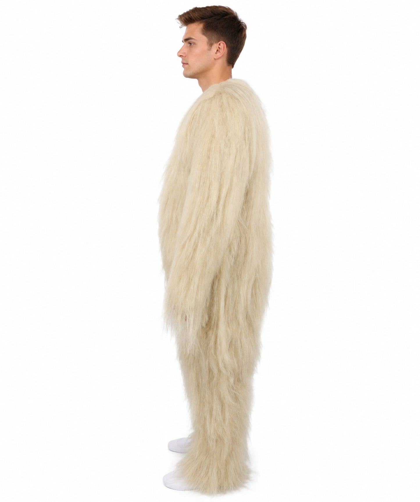 HPO  Extreme Hairy Person Two Part Costume, Mask and Bundle Set - Full-Body Hair Suit Extra-Long Costume Wig for Halloween, Cosplay & Parties - Multiple Color Options