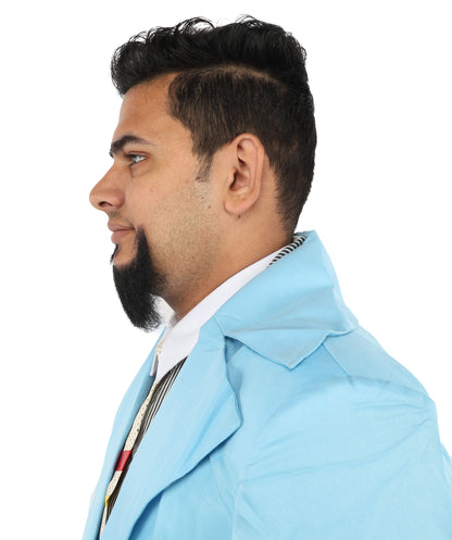 HPO Men’s Balbo Goatee Beard | Dark Black Human Hair | Ideal for Cosplay, Stage Performances & Themed Events