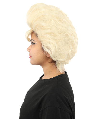Women's Voluminous Retro Wig | Multiple Color Options, create of synthetic fiber, teased curly volume, breathable capless cap | Party, Halloween, theater, drag, performance, costume events