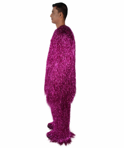 HPO Hairy Unisex Ape Mask and Bodysuit Costume Tinsel  | Multiple Colors