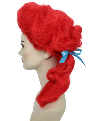 HPO Women’s Classic Elly May Clamped Multiple Wig With Two Blue Hair Ribbons