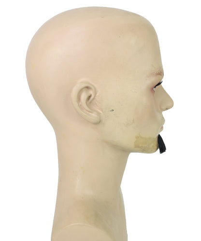 HPO Adult Men CHAPLIN Tash – Black Chaplin Mustache for Fun, Self-Adhesive Lightweight Synthetic Fiber Reusable