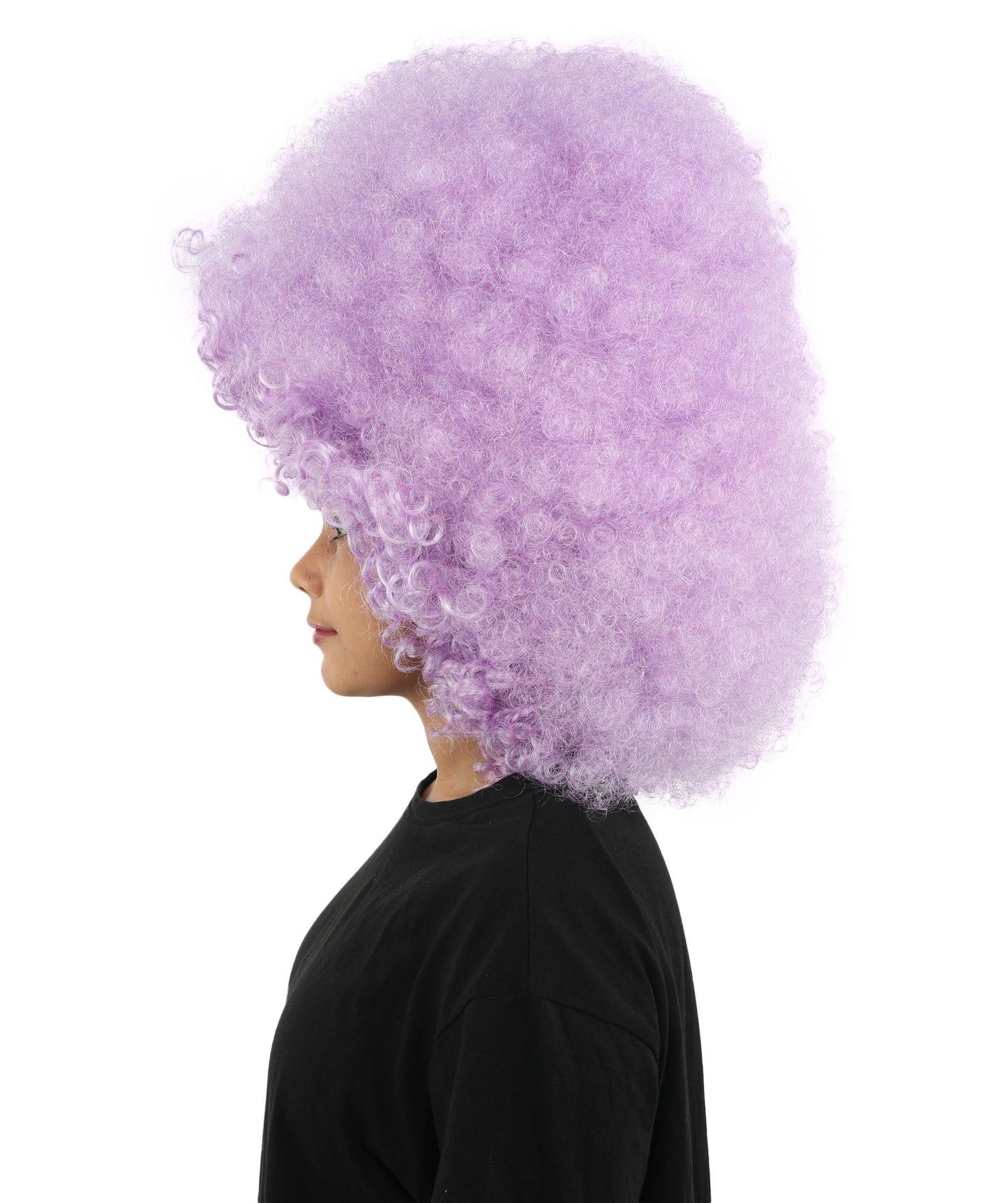 HPO Women's Giant White Glitter Afro Wig | Massive Puffy Sparkle Hair with Silver Sheen, Synthetic Fiber & Breathable Cap | Halloween, Troll Roleplay, 70s Disco Party, Theater & Funny Costume