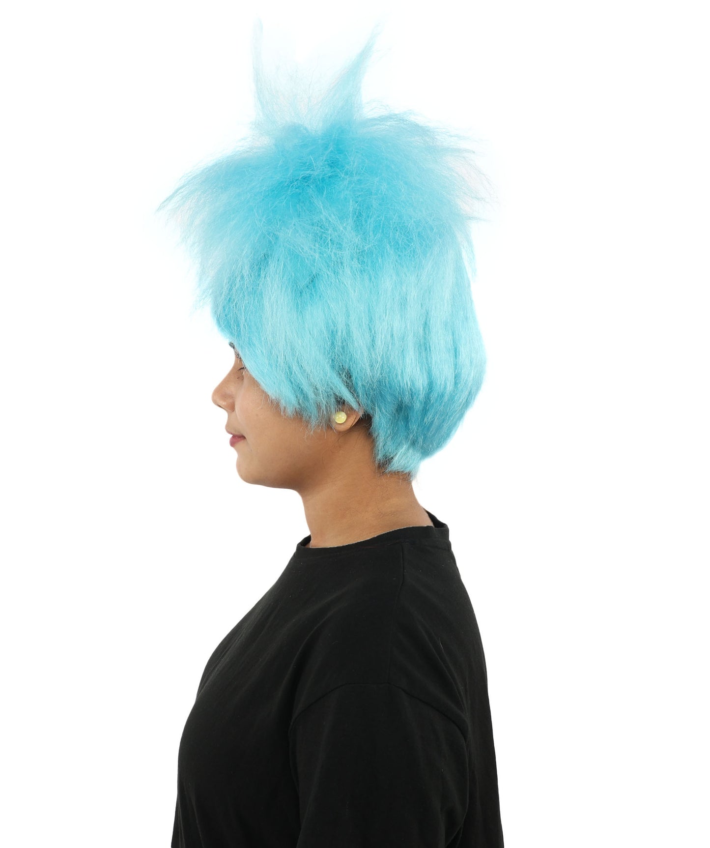 HPO Women’s 15-Inch Orange Spiky Troll Wig | Fun Animated Character | Bright and Bold Look for Halloween, Cosplay, and Themed Party