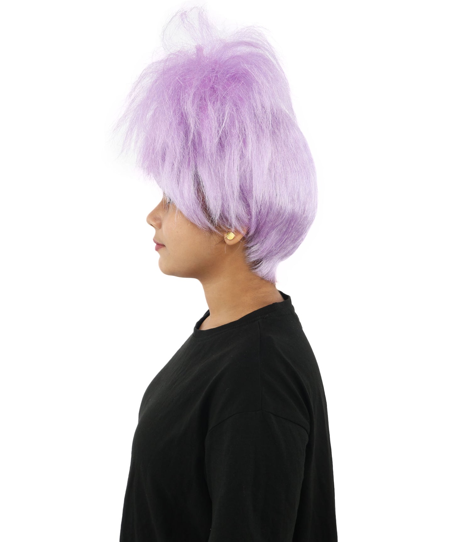 HPO Women’s 15-Inch Orange Spiky Troll Wig | Fun Animated Character | Bright and Bold Look for Halloween, Cosplay, and Themed Party