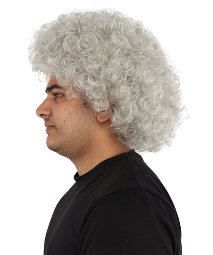 HPO Men's Soft Curly Afro Wig with Multiple Color Options | Flame-Retardant Synthetic Fiber | Perfect for Halloween, Cosplay and Themed Parties