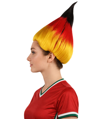 Women's  Flag Troll Wigs | Germany | National Pride Halloween Wigs | Premium Breathable Capless Cap