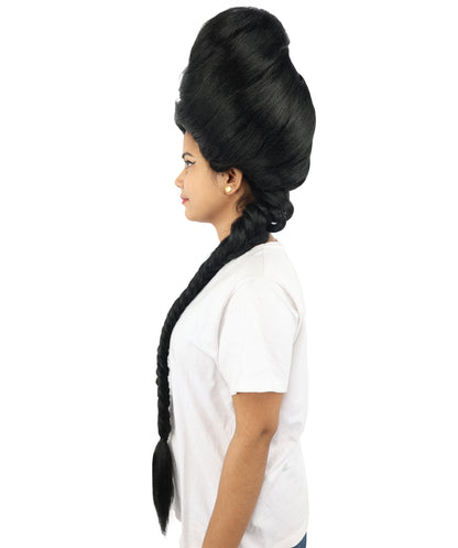 HPO Women’s Extra Long Golden Brown Count Dracula Wig | 42 Inch Synthetic Hairpiece Ideal for Gothic Noble Costume Halloween Cosplay Party Fancy Dress
