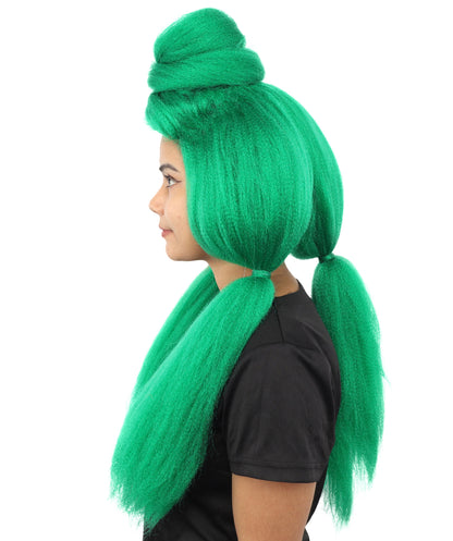 HPO Women’s High Volume Extra Long Yarn Twisted Bun Wig – Multiple Color Options | Bubble Ponytails Hairpiece with Capless Cap | Statement Headpiece for Halloween, Cosplay, Theater and Drag Looks