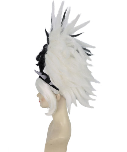 Rock Princess Troll | Multiple Color Punk Wig with Black Band and Grey Horns