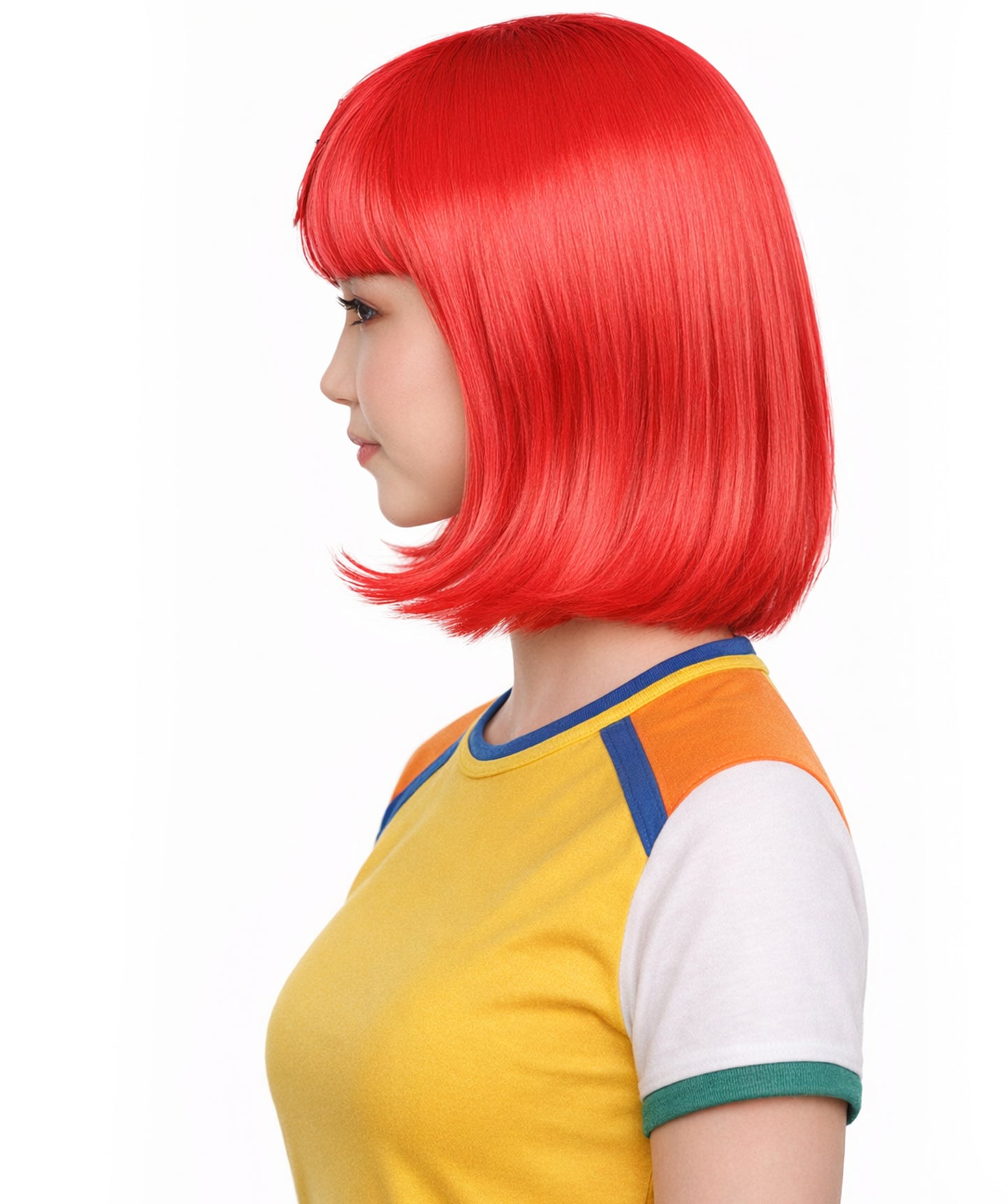 Women Patriotic Morocco Flag Bob Wig | Premium Breathable Capless Cap