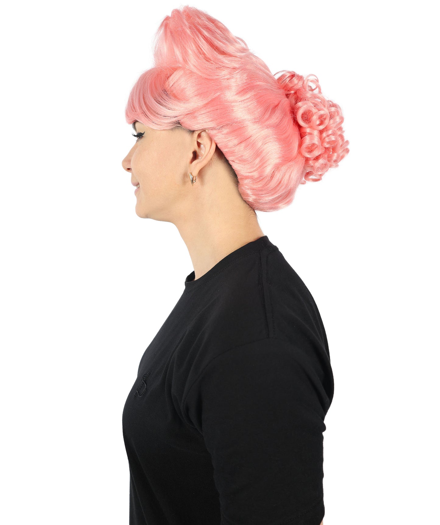 HPO Women's Bun Style 50s Housewife Multiple Wig | Halloween and Cosplay Wig | Flame-retardant Synthetic Fiber