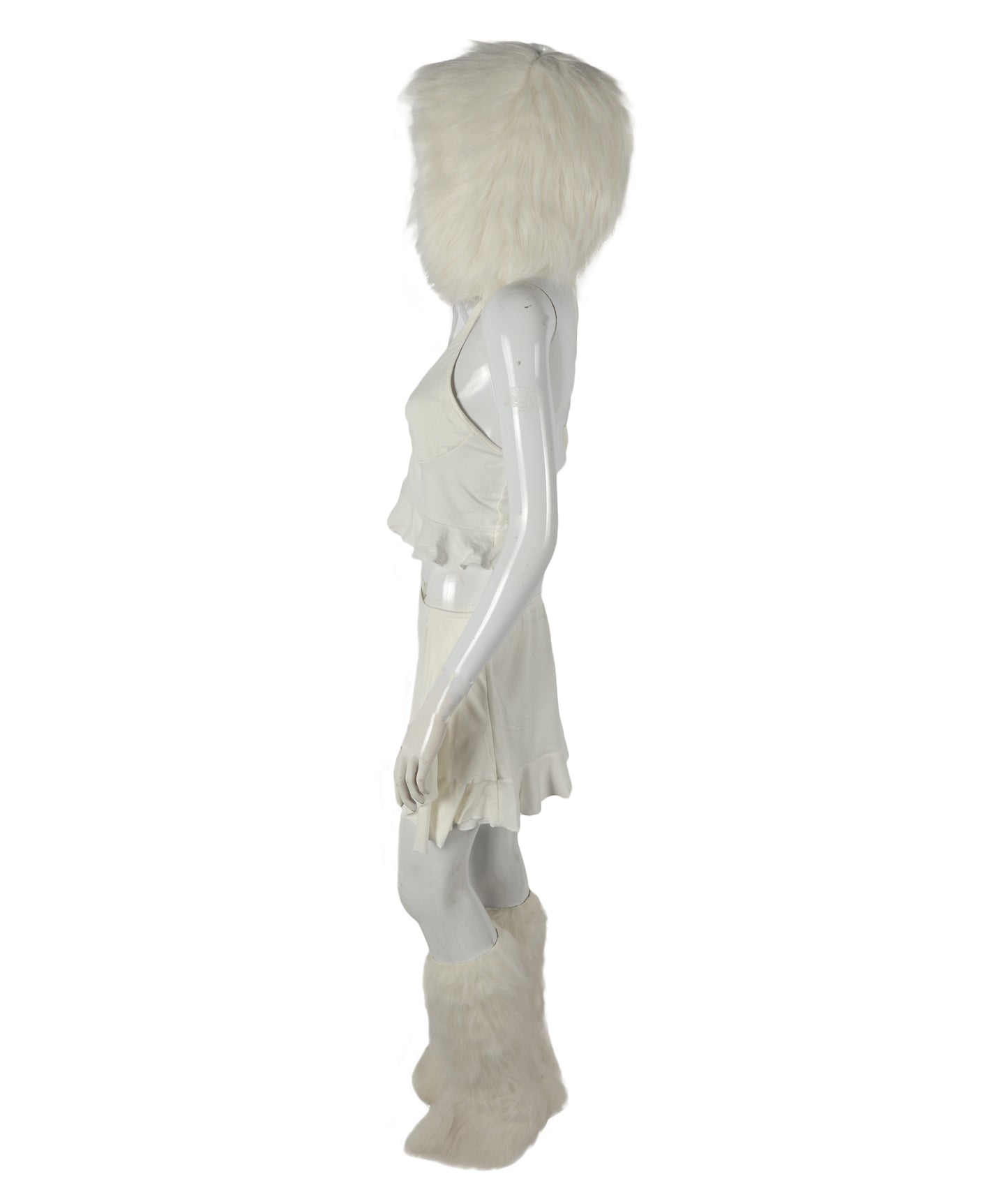 HPO Adult Women’s White Fantasy Inflatable Costume with Hood | Halloween & Themed Party Outfit