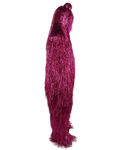 HPO UnisexTinsel Hairy Costume, Bundle & Mask Set | Full-Body Suit & Matching Mask | Long Hair Funny Costume for Halloween, Performers, Cosplay & Mascots | Multicolor Options