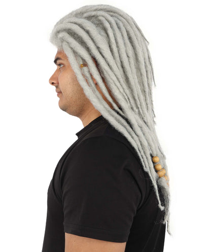 HPO Men’s Blonde Dreadlock Wig | Ideal for Cosplay, Halloween and Themed Parties | 22 Inch Realistic Texture, Adjustable Cap, and Comfortable Fit