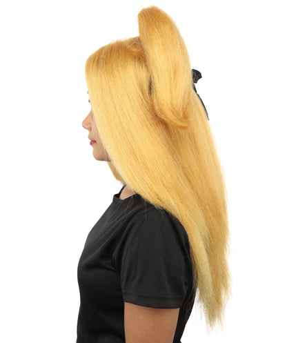 Women's High Ponytail Ninja Wig | Multiple Color Options | Create of synthetic fiber, long straight texture with top-tied fountain, breathable base | Cosplay, Halloween, theater, party, performance, costume events