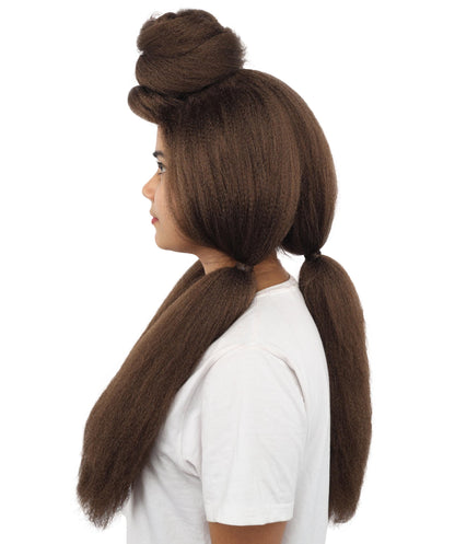 HPO Women’s High Volume Extra Long Yarn Twisted Bun Wig – Multiple Color Options | Bubble Ponytails Hairpiece with Capless Cap | Statement Headpiece for Halloween, Cosplay, Theater and Drag Looks