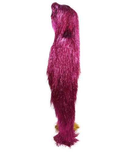HPO Teen Extreme Hairy Two Part Costume Bundle & Mask Set - Full-Body Hair Suit Extra-Long Costume Wig for Halloween, Cosplay & Parties - Multiple Color Options