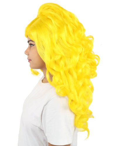 HPO Adult Long 20-Inch Curly Wig | Multiple Color Options | Ideal Cosplay, and Themed Parties | Soft, Natural-Looking, and Easy to Wear