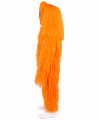 HPO Teen Extreme Hairy Person Costume Bundle & Mask Set - Full-Body Hair Suit Extra-Long Costume Wig for Halloween, Cosplay & Parties - Multiple Color Options