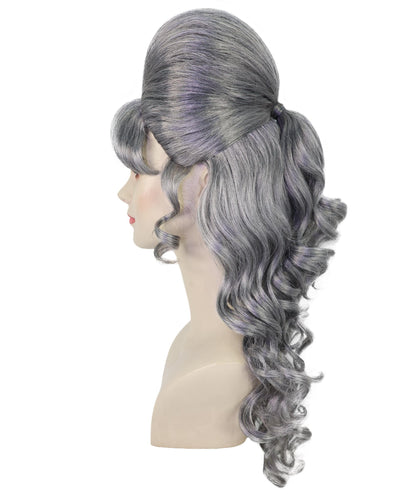HPO Women's Class 60's Brown Half Updo Wig with Ponytail | Halloween  Wig | Flame-retardant Synthetic Fiber