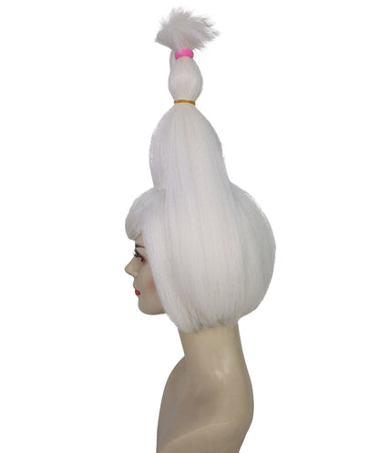 HPO Women’s Silver Grey Wig with Bangs | DAN DA DAN-Inspired Hairpiece | Halloween, Stage Performance& Party
