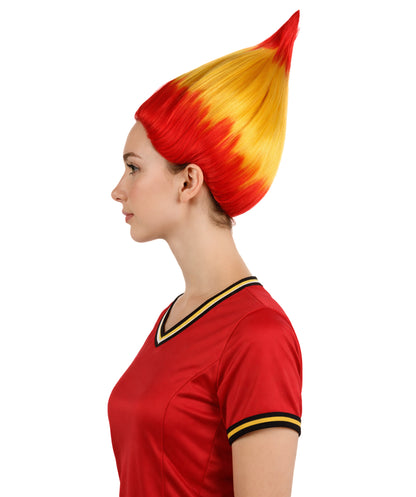 Spain Flag Sport Troll Wig | National Pride | Premium Breathable Capless Cap