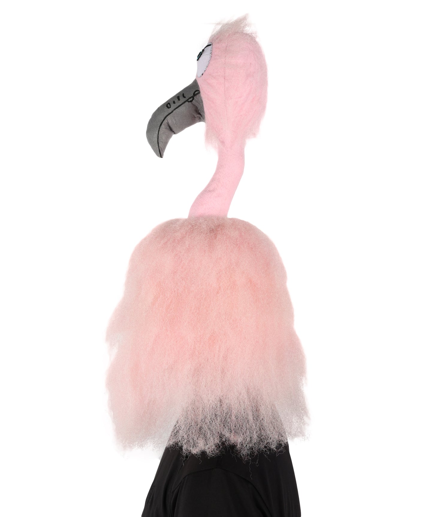 HPO Uuisex Full-Body Plush Pink Flamingo Bird Costume Set with Oversized Mask & Full Suit| Perfect for Halloween| Flame-retardant Synthetic Fabric
