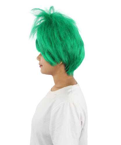 HPO Women’s 15-Inch Orange Spiky Troll Wig | Fun Animated Character | Bright and Bold Look for Halloween, Cosplay, and Themed Party