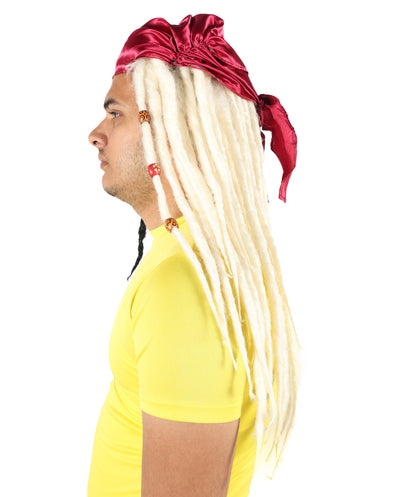 Buccaneer Braided Mens Wig | Fancy Halloween Wig | Premium Breathable Capless Cap