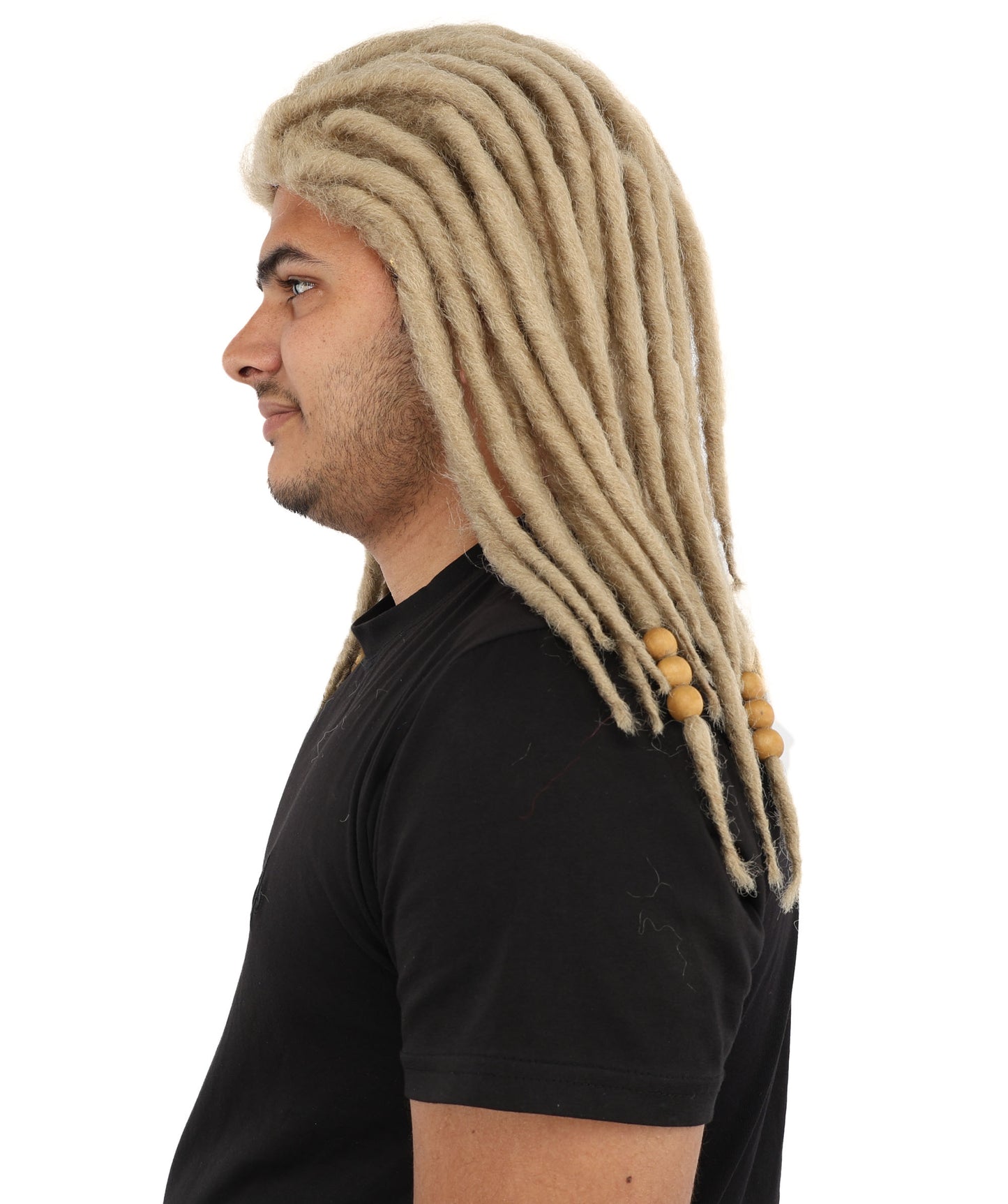 HPO Men’s Blonde Dreadlock Wig | Ideal for Cosplay, Halloween and Themed Parties | 22 Inch Realistic Texture, Adjustable Cap, and Comfortable Fit