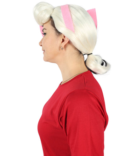 Women's Animation Style Wig with Bow | Mulpleti Color Option Wigs | Premium Breathable Capless Cap