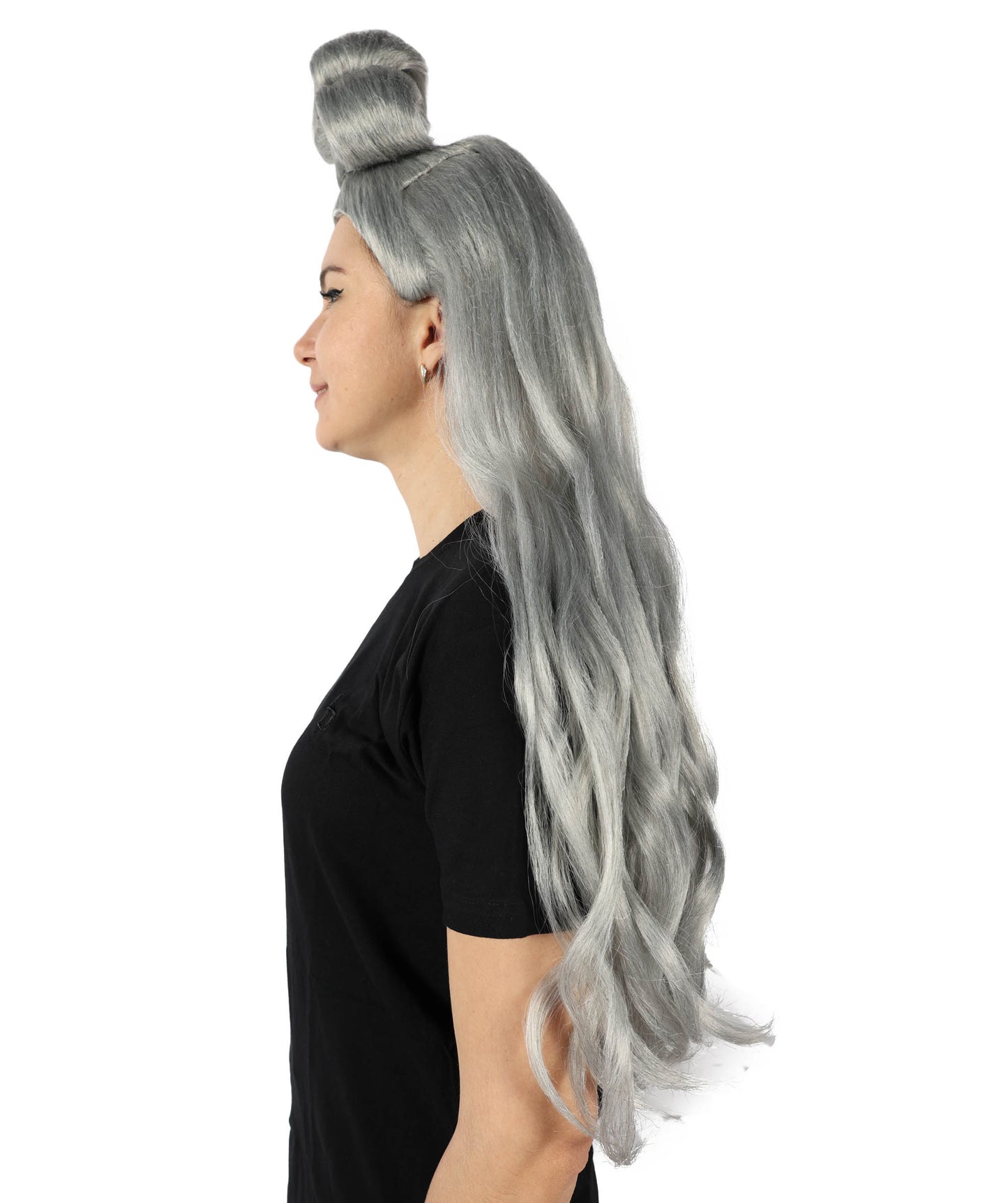 HPO Women's Long Curl Wig with Ring , Multiple Color Options , Flame-retardant Synthetic Fiber