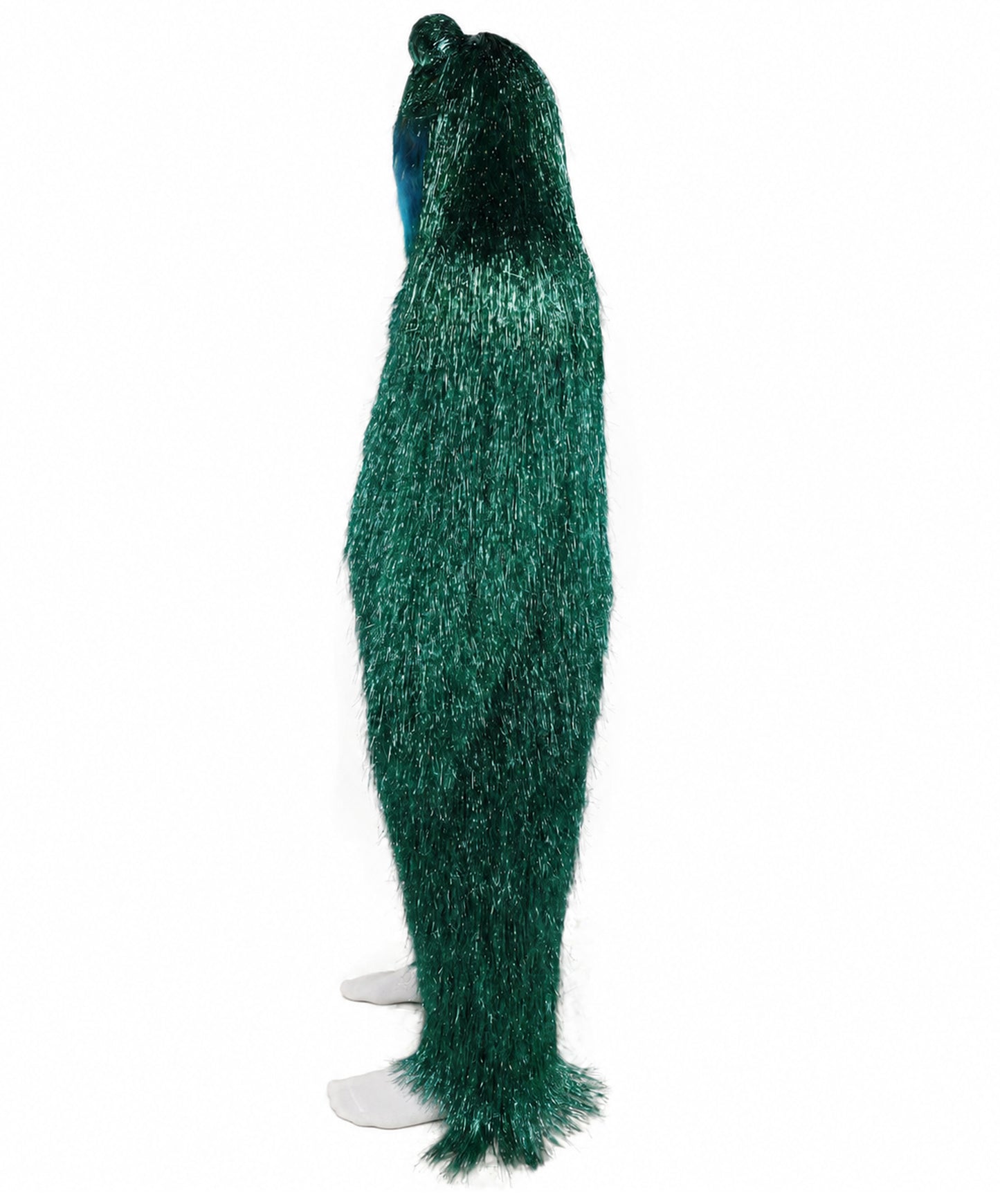 HPO UnisexTinsel Hairy Costume, Bundle & Mask Set | Full-Body Suit & Matching Mask | Long Hair Funny Costume for Halloween, Performers, Cosplay & Mascots | Multicolor Options