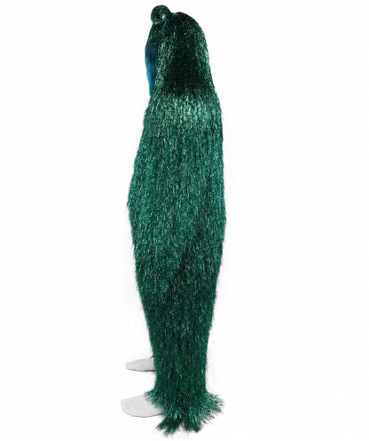 HPO UnisexTinsel Hairy Costume, Bundle & Mask Set | Full-Body Suit & Matching Mask | Long Hair Funny Costume for Halloween, Performers, Cosplay & Mascots | Multicolor Options