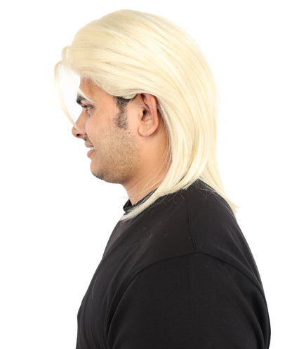 HPO Adult Men's Luxury Couture-Inspired Wig | Designer Style High Fashion Hairpiece | Elegant Synthetic Fiber for Cosplay, Party & Stage