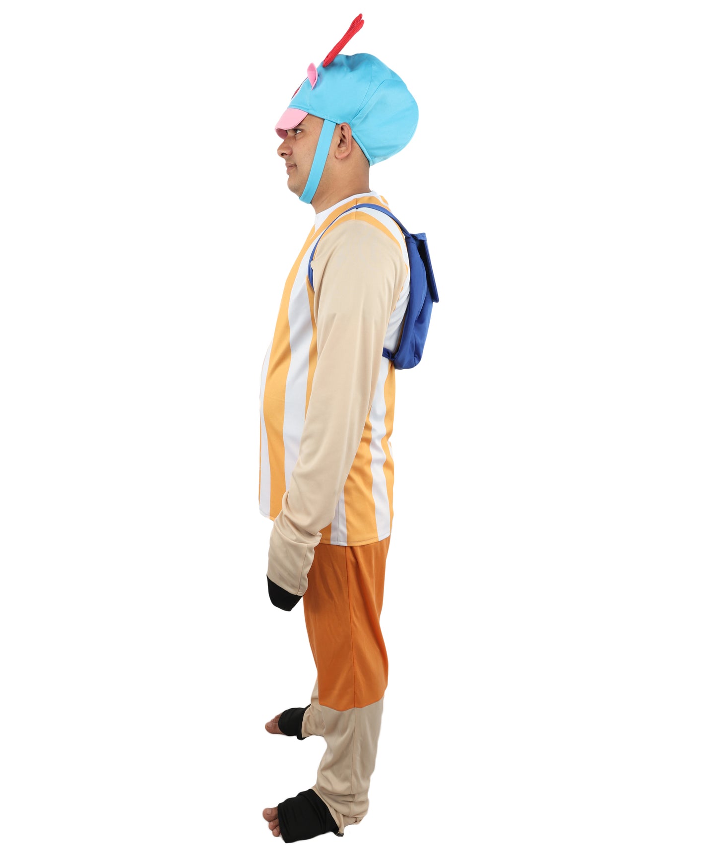 HPO Men's Striped Adventure Outfit Costume | Flame-Retardant Synthetic Fiber | Ideal For Theater, Halloween And Cosplay