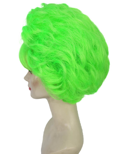 80’s Pop Neon and Pink Wig for Women | Short Flip Rave Punk Hair | Retro Halloween Party Accessory