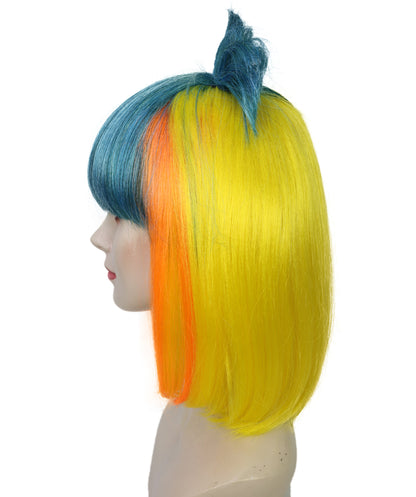 HPO Women's Random Costume Wig – Synthetic Hairpiece for Parties, Festivals, and Themed Events, Breathable Capless Cap