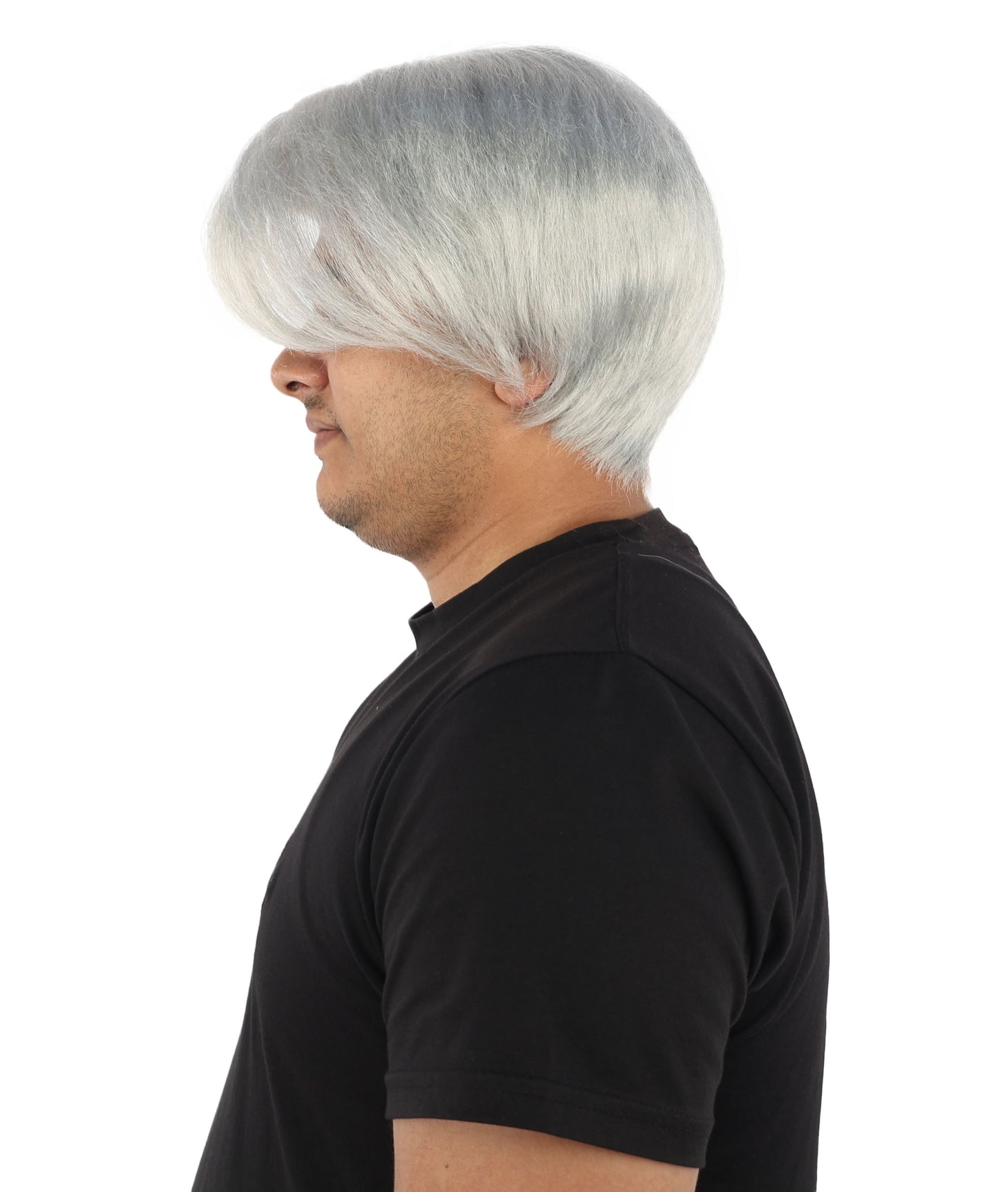 HPO Men’s Blonde Wig with Long Side Bangs  | Flame-retardant Synthetic | Ideal for Cosplay, Halloween & Party Looks