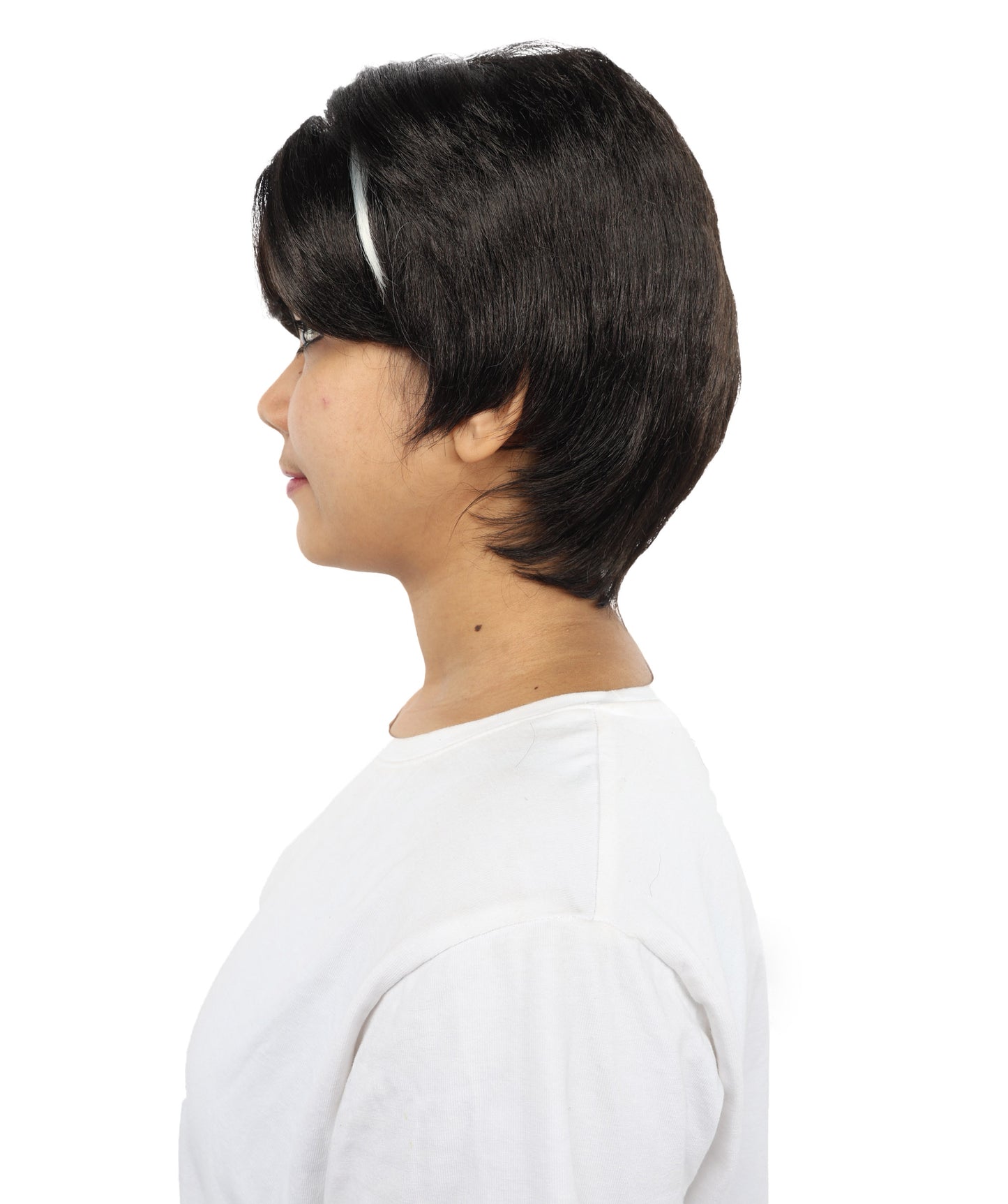 HPO Women's Medium Brown Bob Wig | Straight Cut Hairpiece | Daily Wear Wig with Breathable Inner Cap