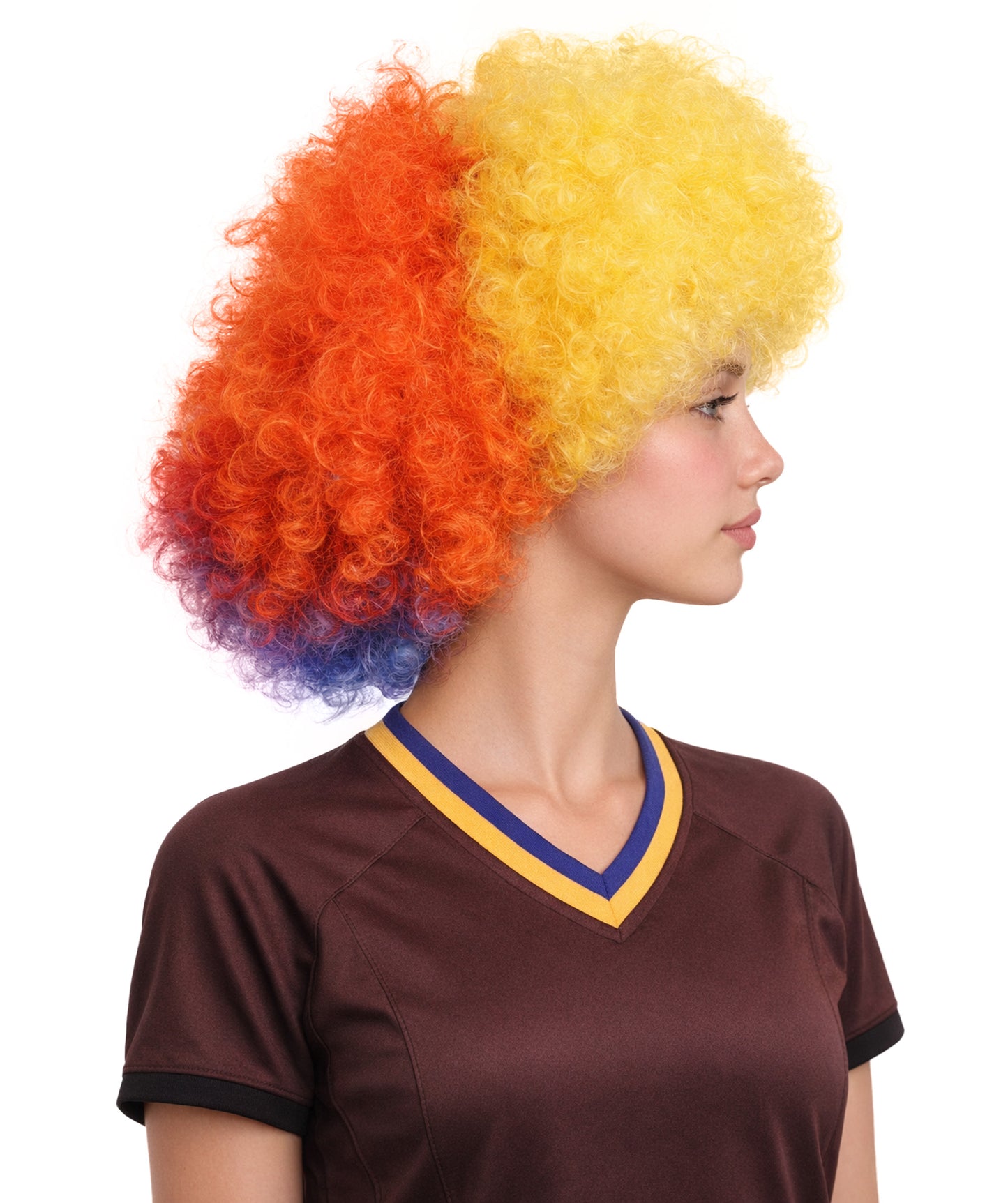 Sport Afro Wig | Super Size Jumbo Multicolor Wig | Premium Breathable Capless Cap