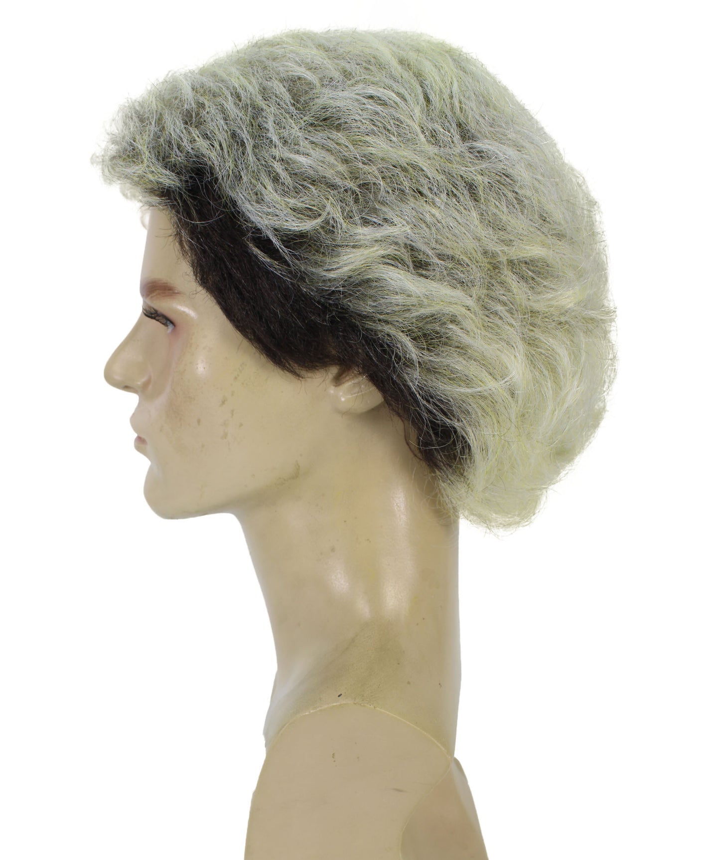 HPO Adult Men’s Sporty Natural-Looking Voluminous Short Blonde Curly Wig | Ideal for Sporty & Casual Look | Flame-retardant Synthetic Fiber