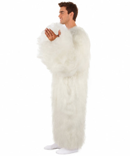 Unisex White Furry British TV Naughty Cloud Costume | Best for Halloween | Flame-retardant Synthetic Fiber
