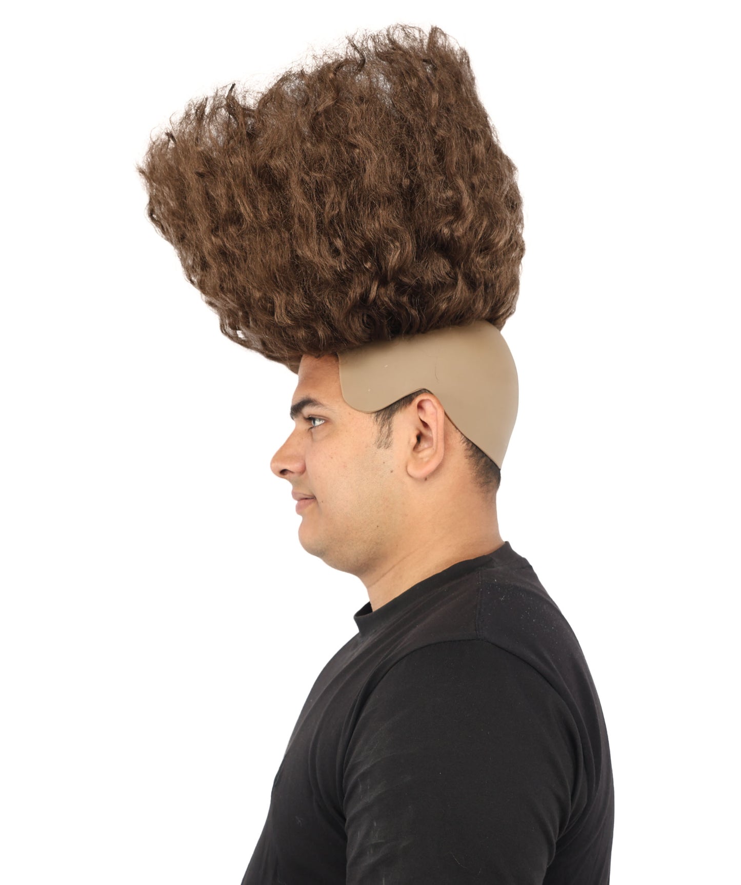 HPO Men’s Tall Afro Wig | Multicolor Options | Animated Scientist Style Hair | Funny Hairpiece with Bouncy Curls and Capless Cap | Retro Nerd Look for Parties, Shows & Halloween